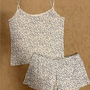 Brandy Melville Blue Floral Set